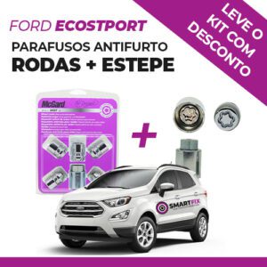 Antifurto para Rodas Original Ford + Trava para Estepe Externo Ford Ecosport